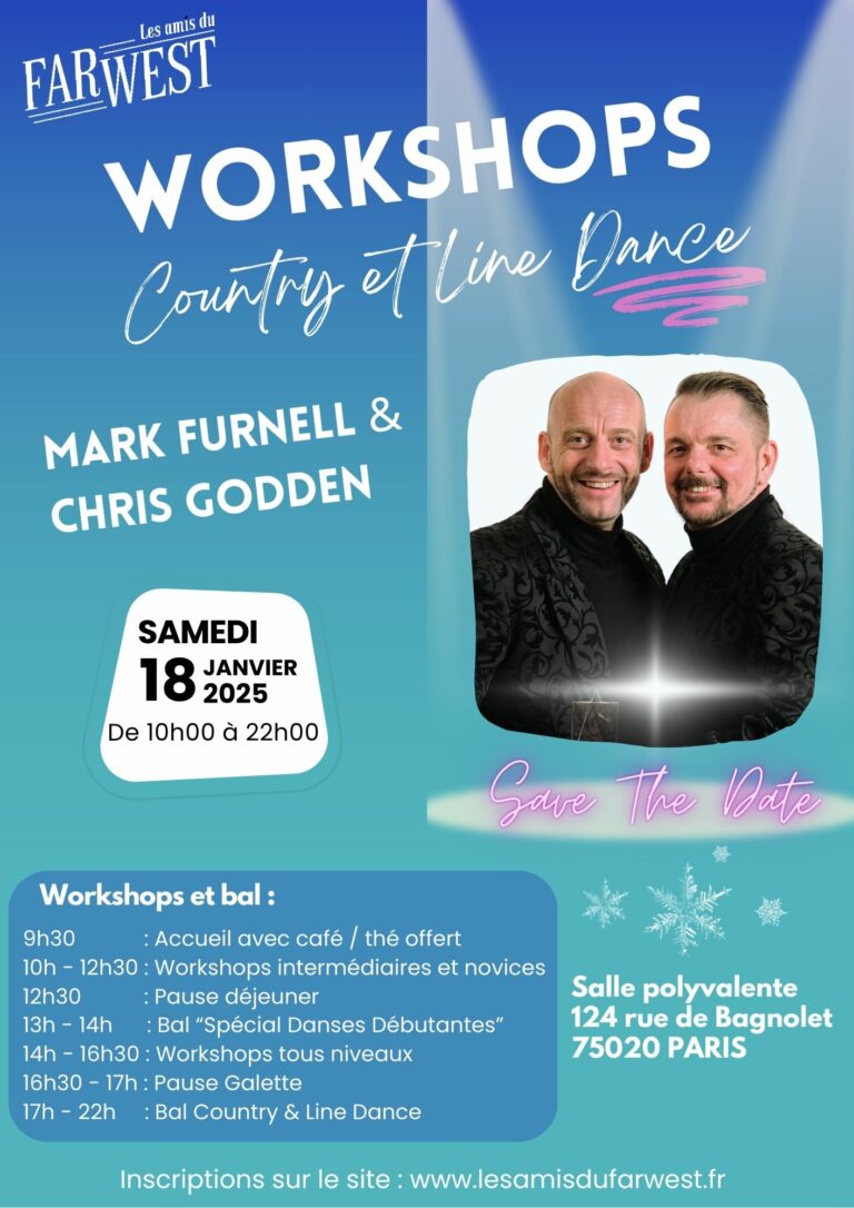 Workshops et bal avec Mark Furnell & Chris Godden le 18 Janvier 2025